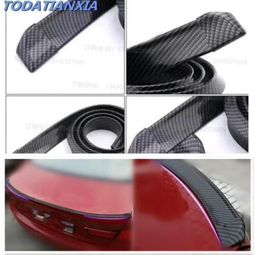 Car-Styling Carbon Fiber Refit Spoiler Stickers FOR opel astra j renault clio 3 superb 2 audi a6 c7 auris toyota auris ford kuga