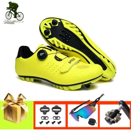 Cycling Sneakers Women Men Breathable Self-locking Sapatilha Ciclismo Mtb SPD Pedals Outdoor Triatlon Wear-resistant Riding Shoe
