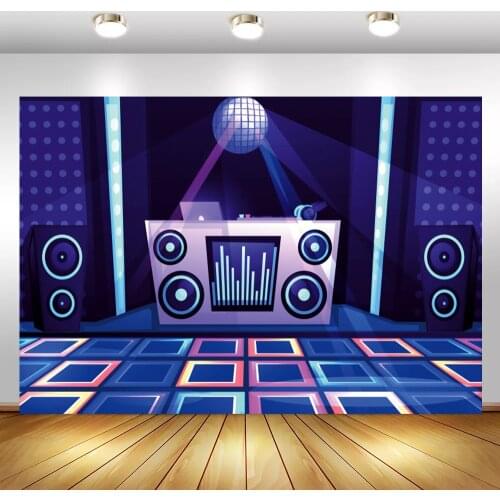 Laeacco Abstract Disco Sound Audio Equipment Stage Carnival Party Stage Background For Photography Vinyl Photographic Backdrop