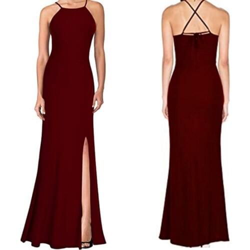 Vintage simple floor length sexy mermaid spandex evening dresses for formal occasion