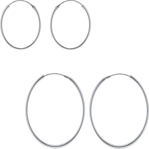 Hoops earrings 925 sterling silver hoop earring Criolla pirate for women man boy girl Unisex 30 Mm