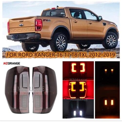 1 Set LED Rear Tail light For RORD RANGER T6 T7 T8 TXL 2012-2019 Running Lights Stop Brake lamp Rear Turn Signal Car Accessories
