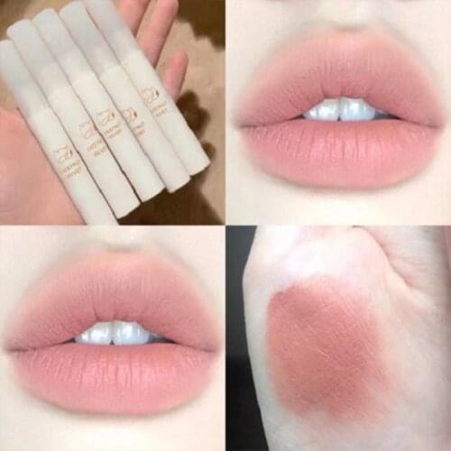 1pc Lip Gloss Velvet Matte Lipstick Tube Waterproof Long Lasting Moisturizing Red Lipgloss Makeup Lip Tint Cosmetic Maquiagem