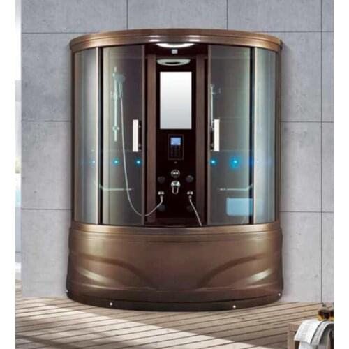 1800X1300X2180mm Double Person Bathroom Steam Shower Enclosure TV Mult-Functional Computer Control Wet Sauna Room 707B