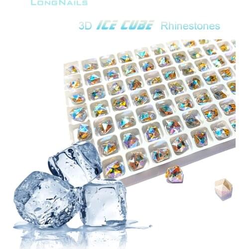 50pcs Super-Flash Arc Solid Ice Cube Jewelry Gems K9 Ctystal 3*AB (Purple,Black,White) CurvedBack Charm Nail Rhinestones 06*08mm