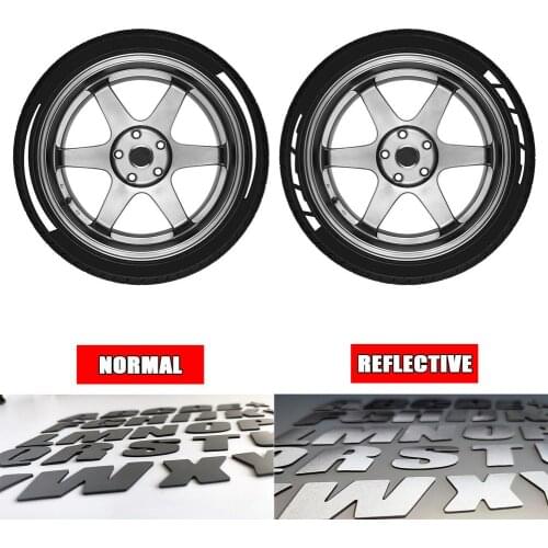 Car Tire Letters Stickers 1inch Tires Lettering Wheel Logo Car Sticker Universal Auto Tuning Decals Styling Accessories