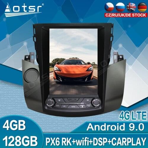 Car Multimedia DVD Player For Toyota RAV4 2006 2007 - 2012 Android 9.0 Radio Tape Recorder Tesla Big Screen GPS Navigation Audio