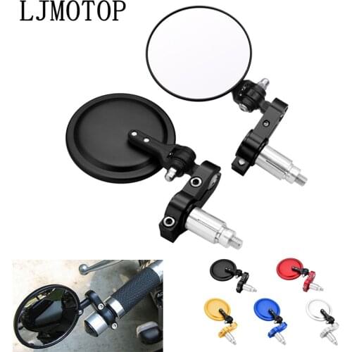 Motorcycle 3" Round 7/8" Handle Bar End Mirrors side mirror For Honda X-11 CBR250R ST1300 forza 300 CBR650R CB650R 125R