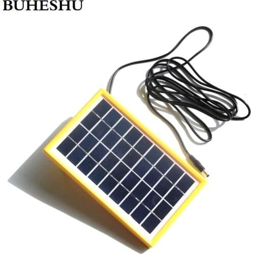BUHESHUI 3W 9V Mini Solar Cell Polycrystalline Solar Panel DIY Panel Solar Power Battery Charger+DC 5521 Cable 3M Free Shipping