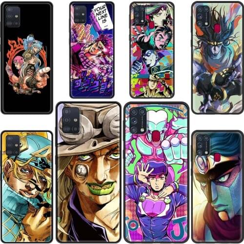 Cover For Samsung Galaxy M31s M31 Prime M51 M21 M11 M01 F41 A9 A7 2018 Fundas Black TPU Cases Shell JoJo Bizarre Aventure