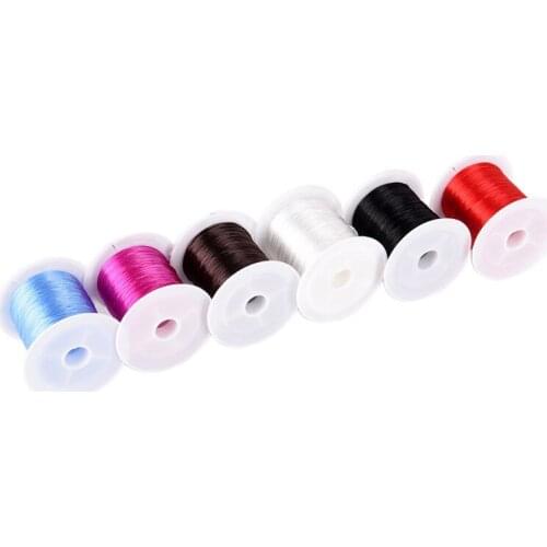 DIY 1.0mm Round Elastic Line Transparent Crystal Elastic Beading Cord String Thread For Jewelry Making Necklace