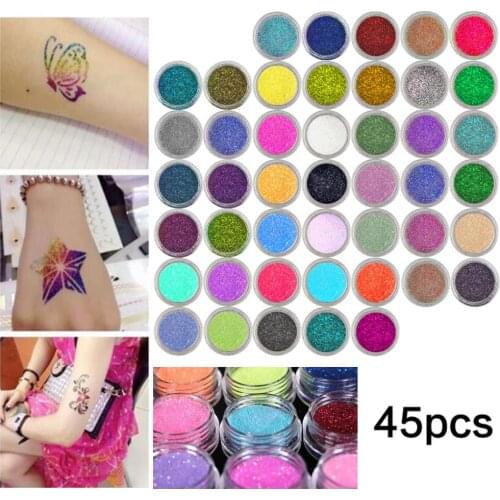 Nail Art Make Up Body Glitter Shimmer Powder Decoration Glitter Fine Dust Powder for Face Body Eye Shadow Craft Cosmetic