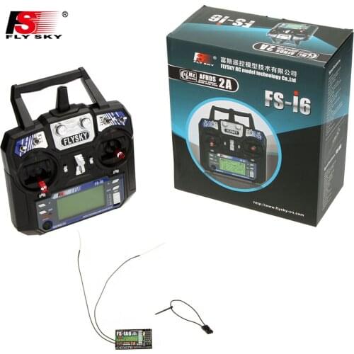 Flysky FS-i6 Transmitter AFHDS 2A 2.4GHz 6CH Radio System Remote Controller with FS-iA6 6CH Receiver for RC Helicopter Glider