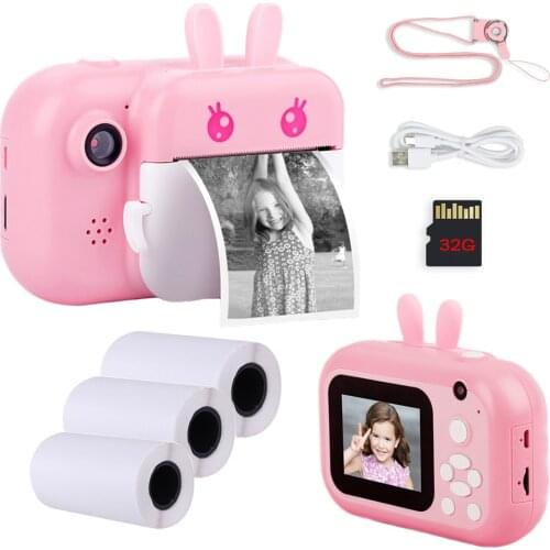 Child Camera Kids 32GB Instant photo Camera For Children Print Camera 1080P HD Digital Camera For Kids Photo Camera Toy Birthday