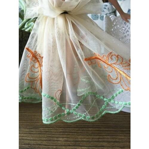 Exquisite mesh embroidery clothing lace accessories Lace water soluble lace accessories diy 18 cm wide