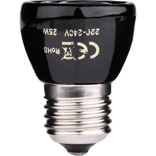 220V-240V Ceramic Pet Heating Lamp Far-Infrared 25W / 50W / 75W / 100W Heat Bulb 50x60mm