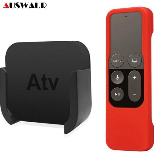 TV Mount for Apple TV 4K 4th Wall Mount Bracket Holder for Apple TV 4th and 4K Silicone Siri Remote Control Protection Case