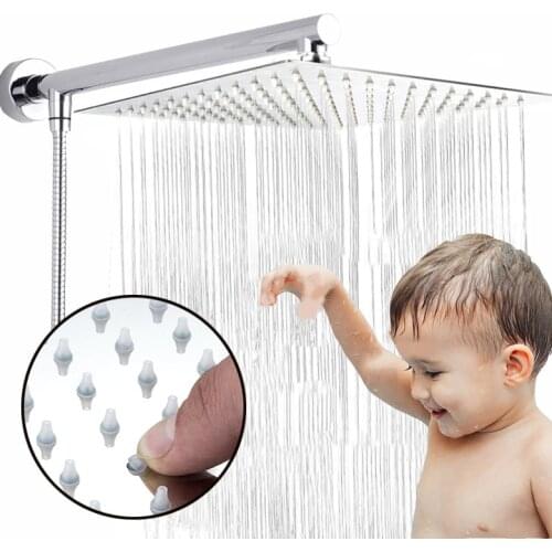Round and Square Stainless Steel Bathroom Top Rainfall Shower Head Ultra-thin Chrome Shower Head 8/6/4 Inch Chrome Shower