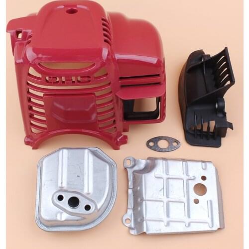 Cylinder Cover Muffler Exhaust Kit For Honda GX35 UMK435 GX 35 35.8cc 4-Stroke Gasoline Motor Engine Strimmer Brushcutter Mowers