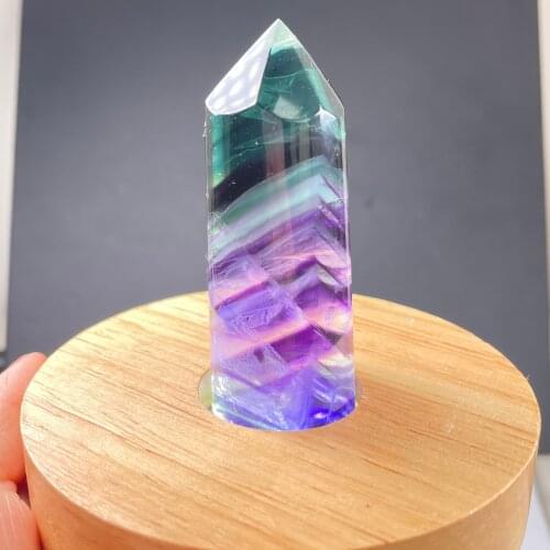 New!!! Beautiful Natural Rainbow Multi-Level Fluorite Quartz Crystal Obelisk Healing Decoration