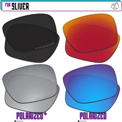 EZReplace Polarized Replacement Lenses for - Oakley Sliver Sunglasses - BkSrP Plus-RedBlueP