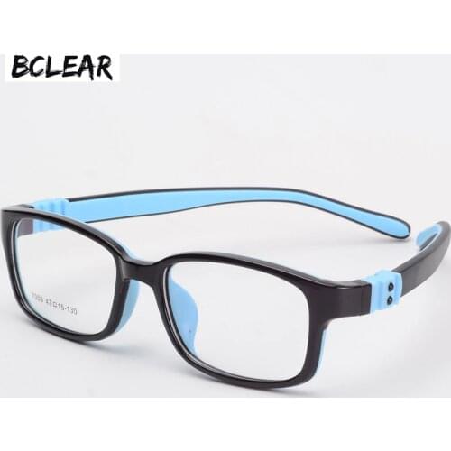 BCLEAR TR90 Silicone Glasses Children Flexible Protective Kids Glasses Diopter Eyeglasses Rubber Child Spectacle Frame Boy Girl