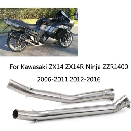 Mid Pipe for Kawasaki ZZR1400 2006-2016 Motorcycle Exhaust Pipe Slip On Original Catalyst 51mm Middle Pipe Ninja ZX14R ZX14