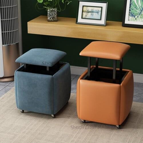 Thicken Rubiks Cube Stool Living Room Dining Stool Multifunctional Small Apartment Simple Nordic Chair Coffee Table Stool