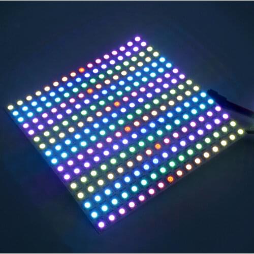 DC5V WS2812B LED16x16 Pixel Heatsink Chip Digital Individually Addressable Led Module Panel Flexible Display Board DIY