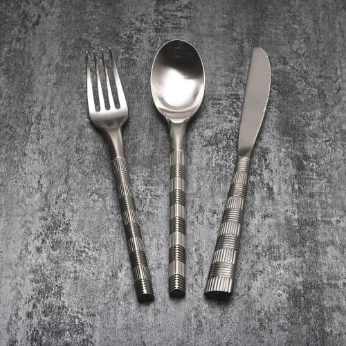 Creativity Servies Cutlery Set European Simplicity Eco Friendly Dinner Set Stainless Steel Table Couvert Tableware Sets EK50DS