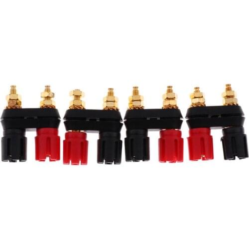 High Quality 4-way Speaker Amplifier Socket With Two Banana Plugs