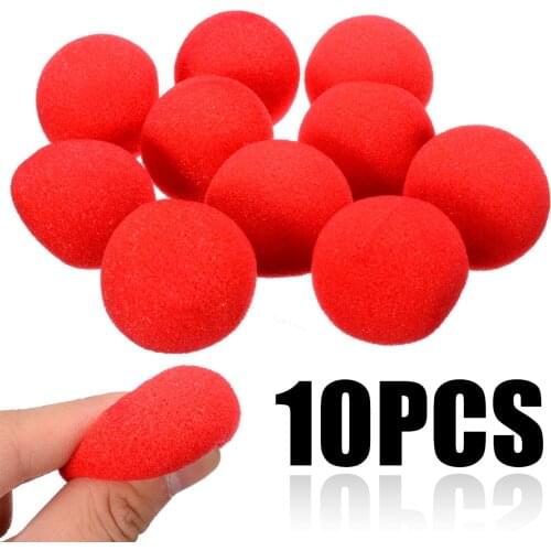 10pcs/lot Red Soft Sponge Balls Finger Close-UP Street Classical Illusion Stage Comedy Ball Board Table Game Accessory MAYITR