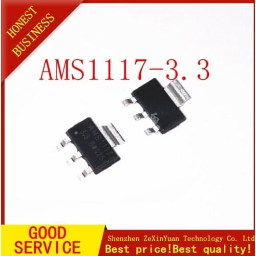 100PCS/LOT AMS1117-3.3 AMS1117 3.3V 1A SOT-223 Voltage Regulato new