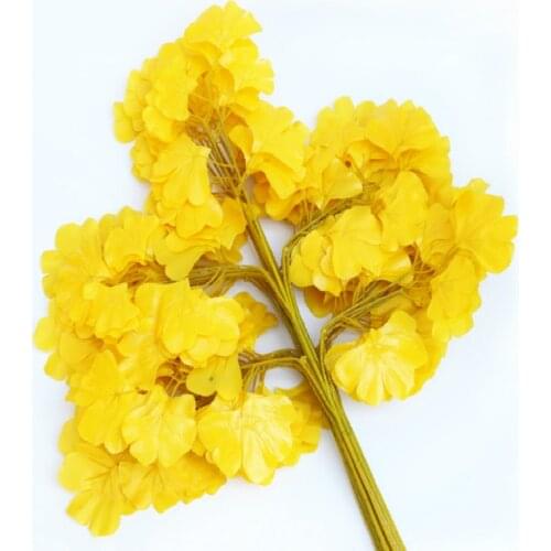 12pcs/lot Autumn Decor Silk Artificial Leaves Ginkgo Leaf Fake Plants for Home Wedding Decor Garden Party Decor 5 Style Choose