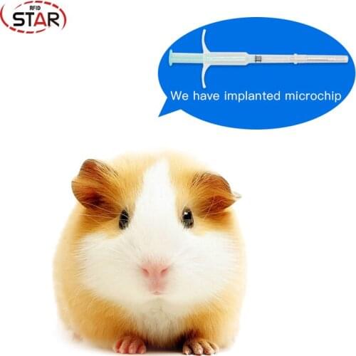 20pc 1.4*8mm Small animal pet microchips FDX-B Dog 134.2KHz chip plastic sterile syringe iso pet chip rfid injection syringe