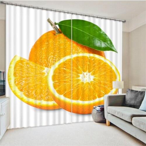 2017 Modern Luxury Strawberry orange Blackout Window Curtains For Kids Bedding room Living room Hotel Drapes Cortinas