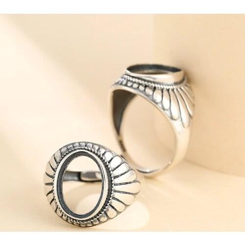 925 STERLING SILVER men women Semi Mount Bases Blanks base blank Pad ring Setting wedding jewelry findings diy A5853