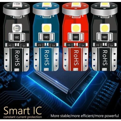 ALLOYSEED Car Light Signal Lamp 10pcs T10 LED Car Bulb Super Bright 3030 3SMD Wedge Auto Clearance Light Lamp Bulbs 12V