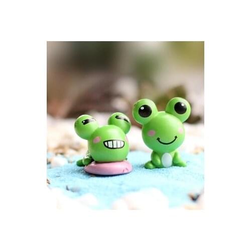 Big Eyes Frog Figures lovely decorative mini fairy garden animals statue jardin miniature Moss ornaments resin craft TNA017