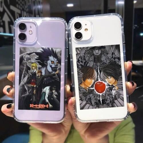 Japan Anime Death Note Ryuk Clear Phone Case For iPhone 12 11 Pro MAX XR XS X 7 SE 2020 8 6Plus Shockproof Soft TPU Cover Fundas