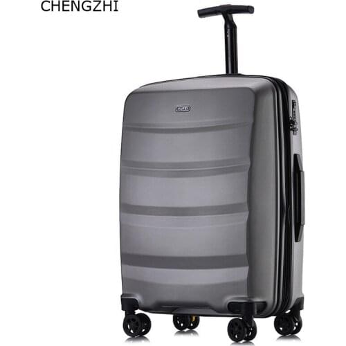 CHENGZHI 20"24"28inch NEW ABS PC rolling luggage spinner student password suitcase business trolley box on wheels
