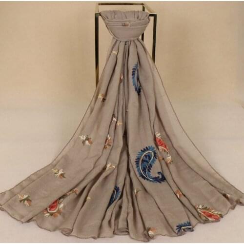 Cashew Embroidered Cotton Womens Scarf Indian Wind Scarf Wholesalers Direct Supply Bs512