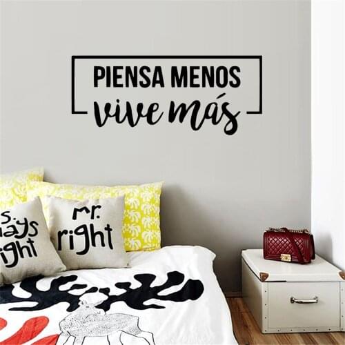Spanish Wall Sticker Inspirational Positive phrase Quotes Wall Art Decals For Spanish Home Decor Vinyl Murals ru4007