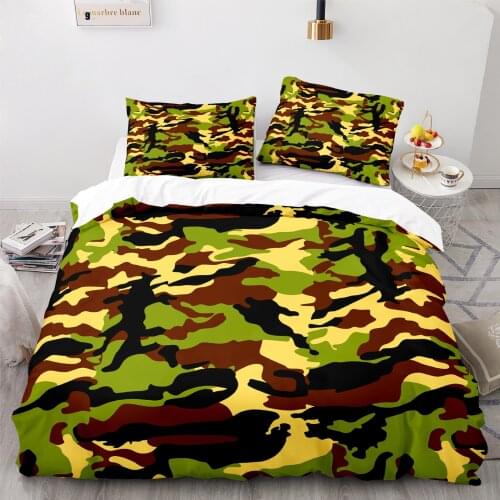 Military Camouflage Duvet Cover Digital Printing Quilt Cover Bedding Set Queen King Size Comforter Cover Polyester Bedclothes