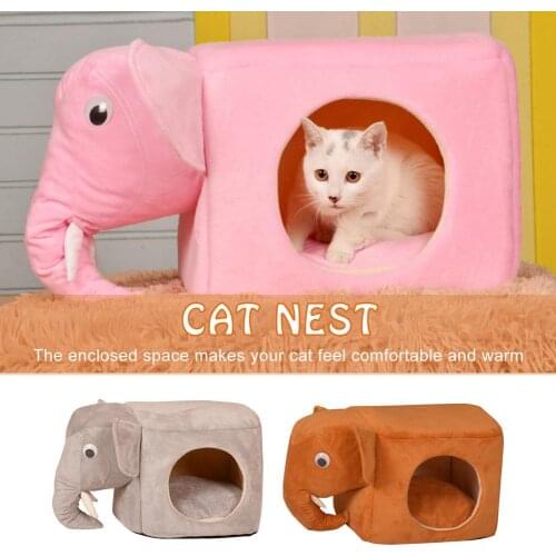Cat Bed Cave Mat Pad Tent Dog Bed House Winter Warm Teddy Cat Bed Winter Warm Removable Washable Dog House Bed Pet Supplies