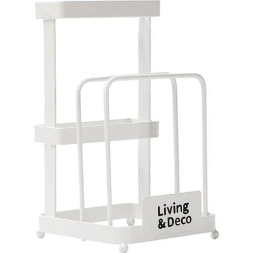 Metal Iron Kitchen Drying Rack Pot Lid Holder Storage Stand Cutting Board Holder Kitchen Knife Cover Shelf Home Rack Accessories