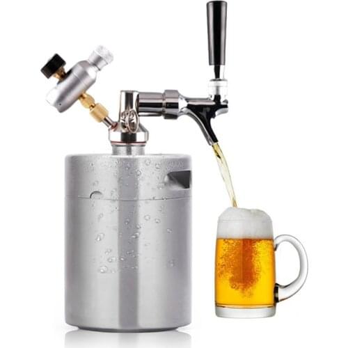 Stainless Steel Beer Mini Keg Mini Air Pressure Faucet Can Wine Brewing Tools Bottle Kitchen Accessories