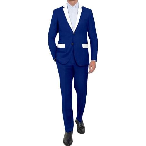 Men`s Business Suit Slim Fit Single Breasted Dashiki Jacket with Trousers 2 Piece Suit Formal Outfits African Clothes A2116024