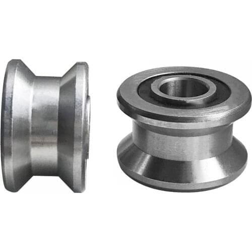 4PCS T22 T Groove Bearing Traces Walking Guide Rail Track Roller Bearing 8x22.5x14.5x13.5mm