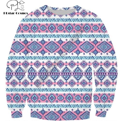PLstar Cosmos 2019 New Fashion Bohemia style Sweatshirt men tribal totem 3D Printed Long Sleeve Outerwear Casual streetwear